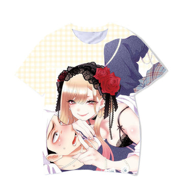 Anime My Dress-Up Darling Marin Kitagawa Camiseta Cosplay Navidad Fiesta 3D Impreso Casual